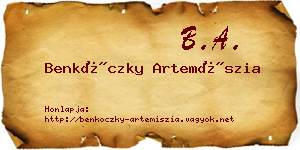 Benkóczky Artemíszia névjegykártya